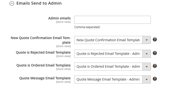 Events for sending SMS to admin